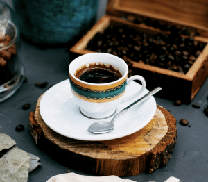 Espresso Cups with coffee beans